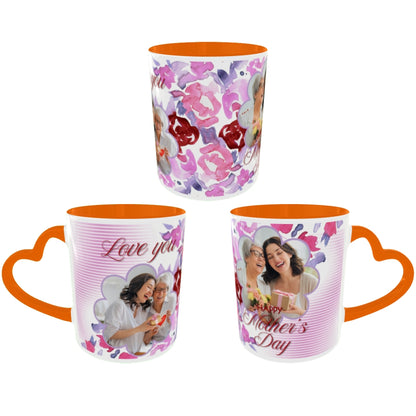 Customized Coffee Mugs For Birthday in Orange