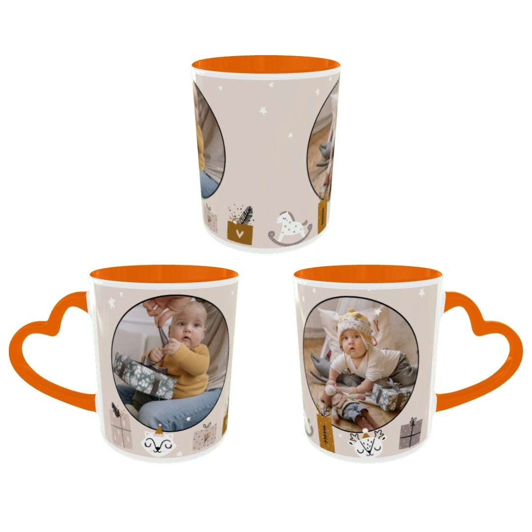 Customized Coffee Mugs For Little Baby in Orange