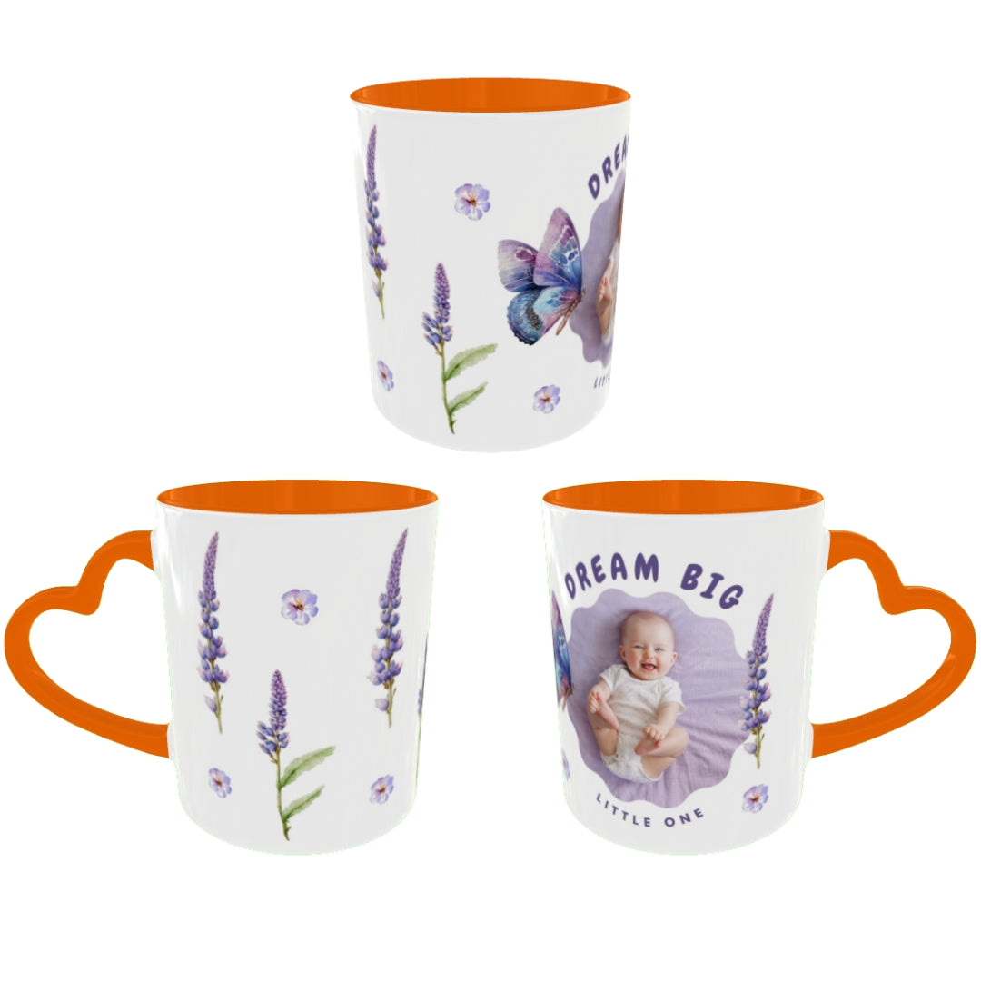 Customized Coffee Mugs For Little Baby in Orange