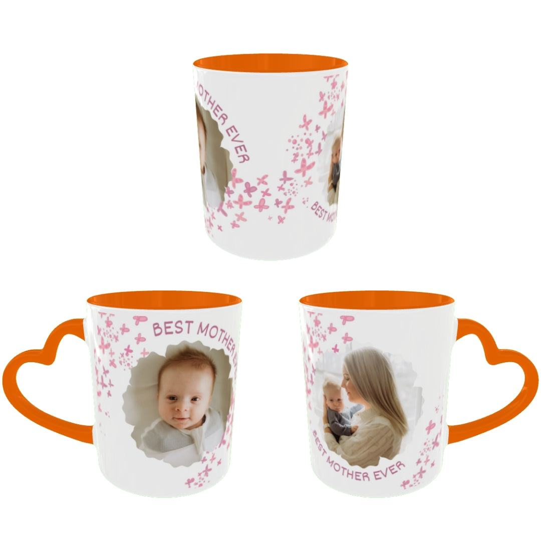 Customized Coffee Mugs For mother in Orange ( Special for Mother )