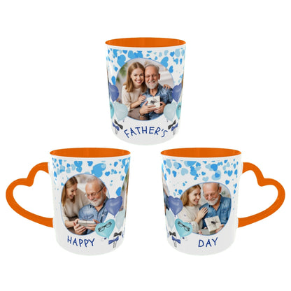 Customized Coffee Mugs For Dad in Orange ( Your Super Hero )