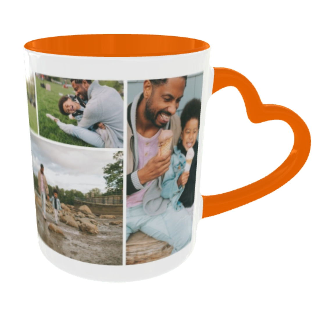Customized Coffee Mugs For Dad in Orange ( Your Super Hero )