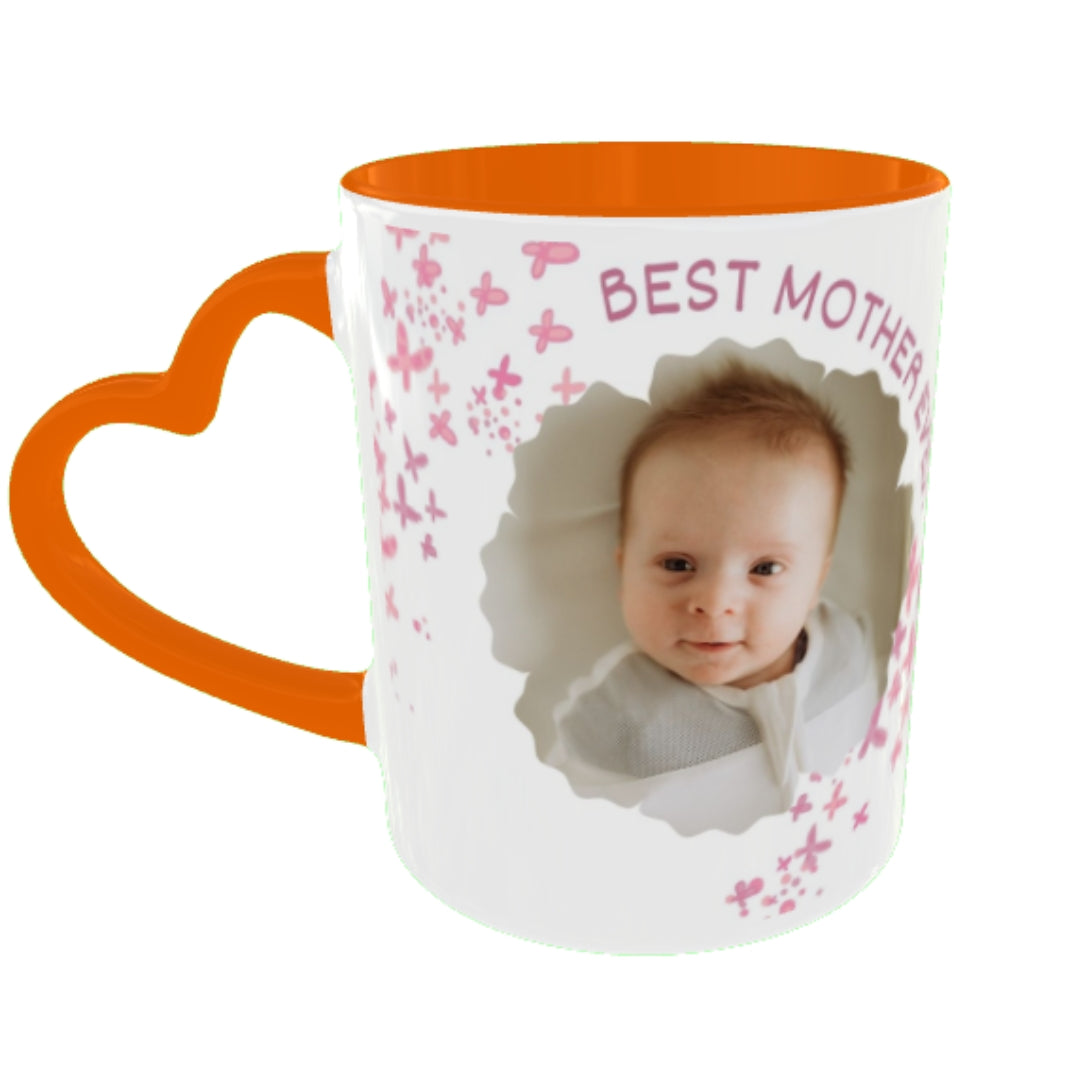 Customized Coffee Mugs For mother in Orange ( Special for Mother )