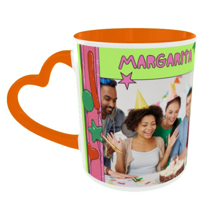 Customized Coffee Mugs For Birthday in Orange