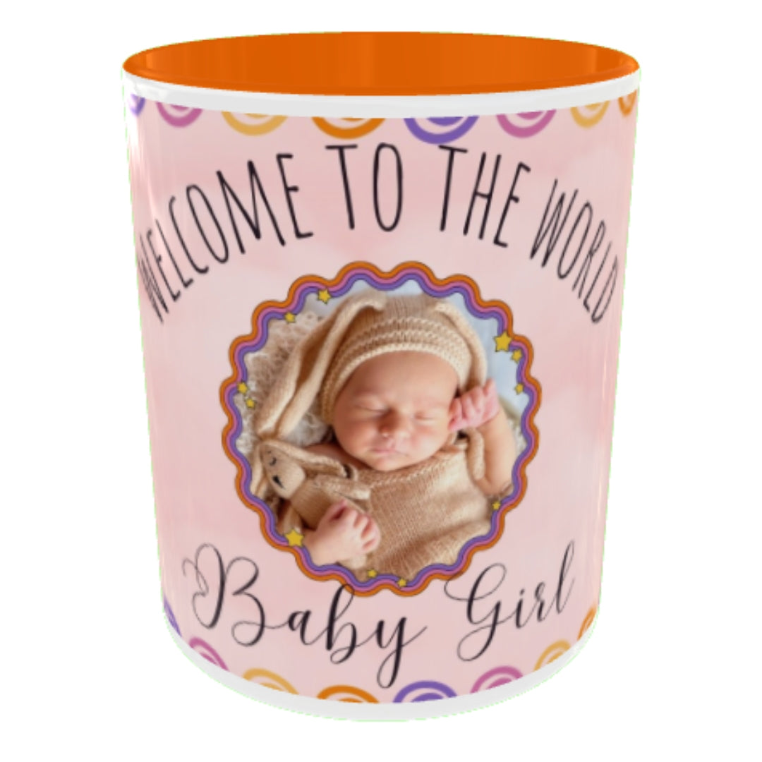 Customized Coffee Mugs For Little Baby in Orange