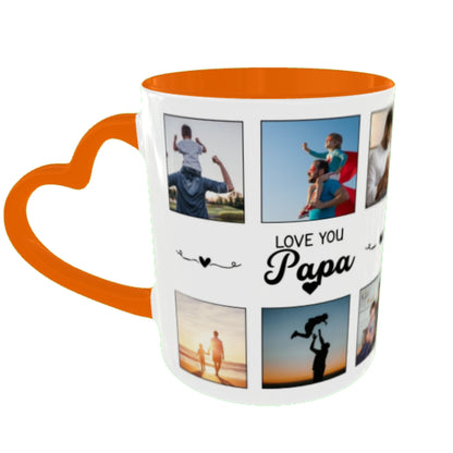 Customized Coffee Mugs For Dad in Orange ( Your Super Hero )