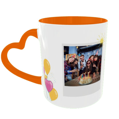 Customized Coffee Mugs For Birthday in Orange