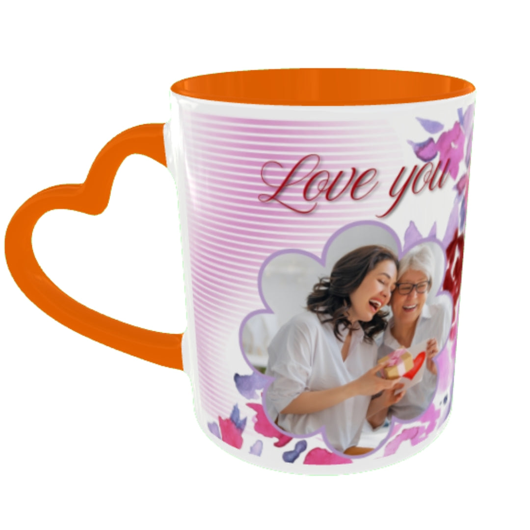 Customized Coffee Mugs For Birthday in Orange