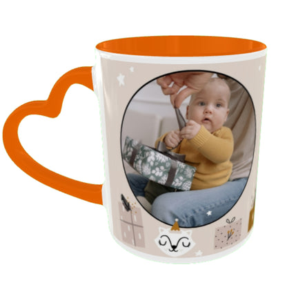Customized Coffee Mugs For Little Baby in Orange