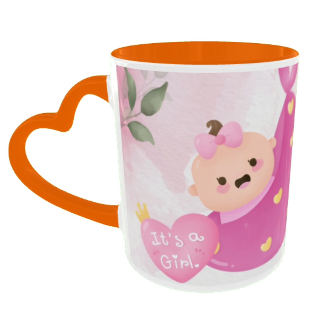 Customized Coffee Mugs For Little Baby in Orange