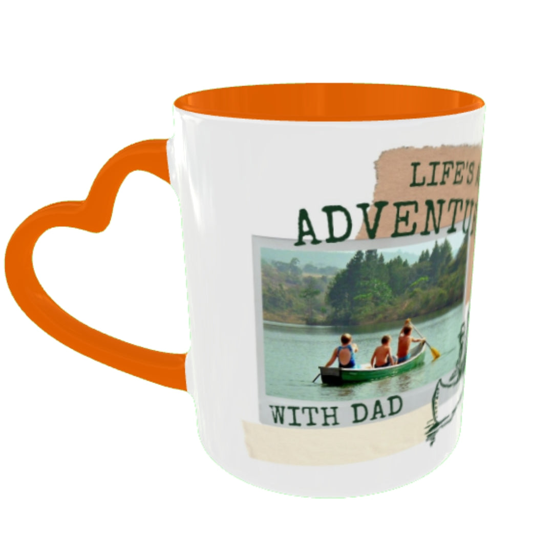 Customized Coffee Mugs For Dad in Orange ( Your Super Hero )