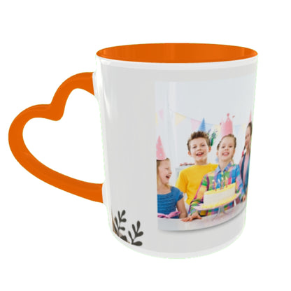 Customized Coffee Mugs For Birthday in Orange