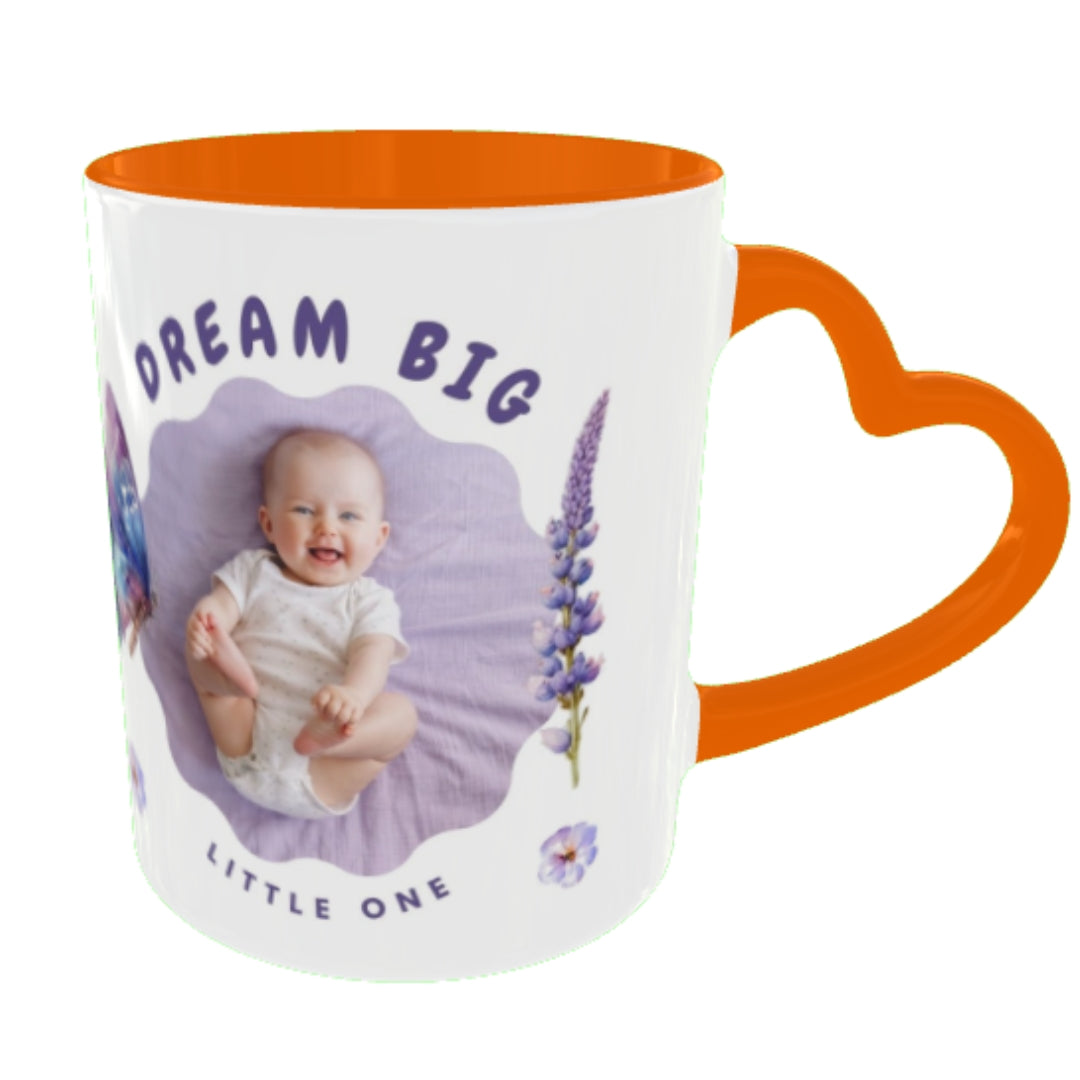 Customized Coffee Mugs For Little Baby in Orange
