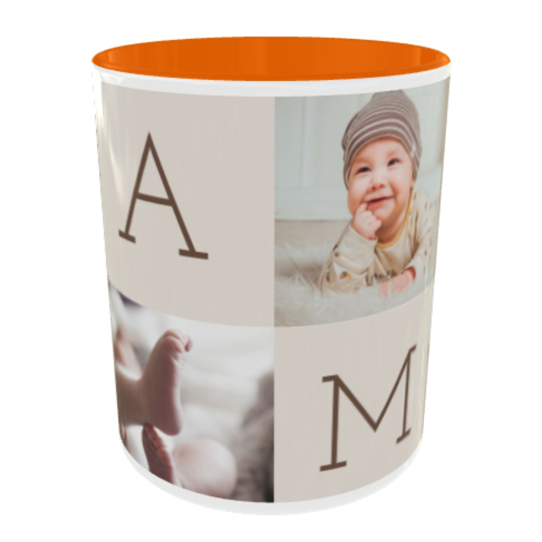 Customized Coffee Mugs For Little Baby in Orange