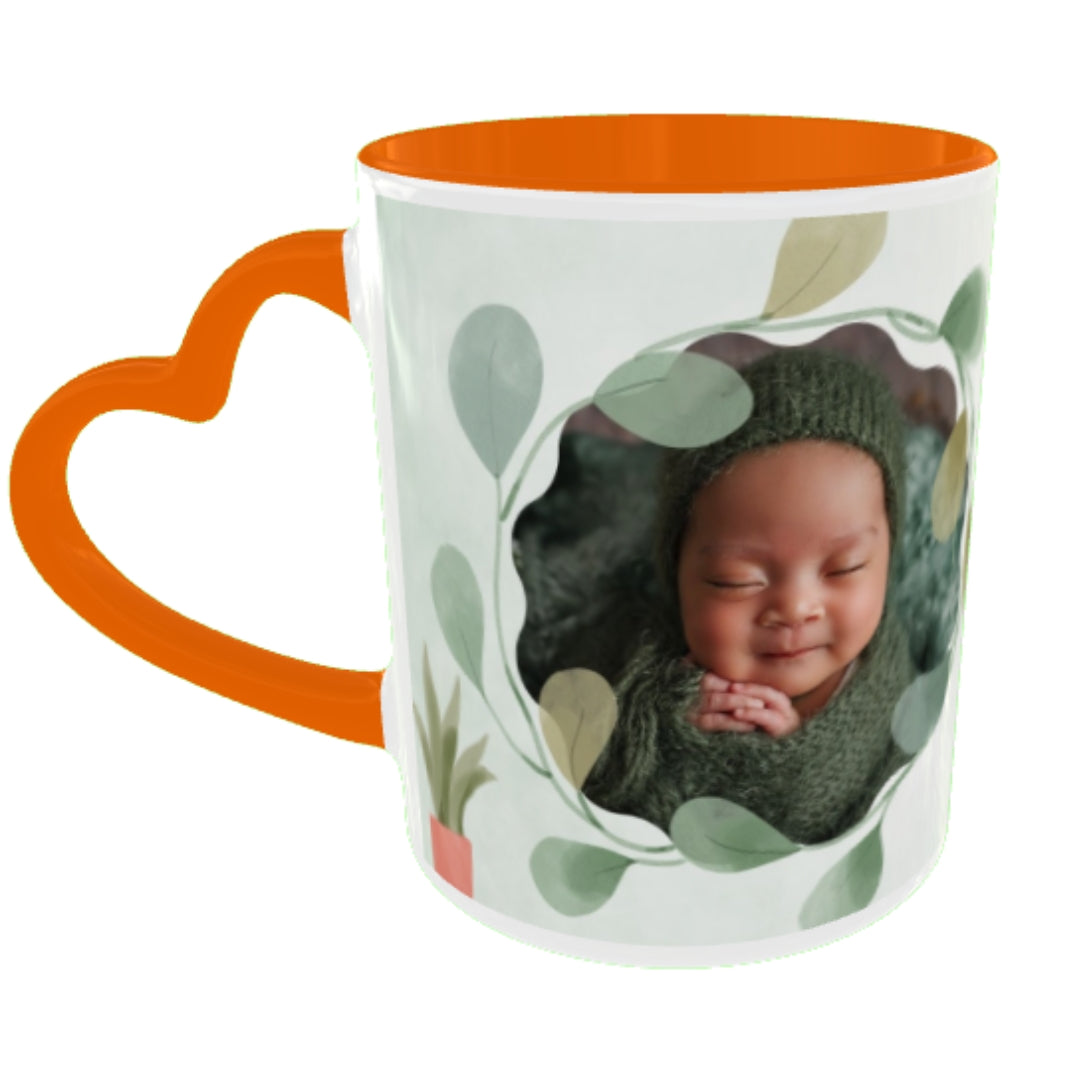 Customized Coffee Mugs For Little Baby in Orange